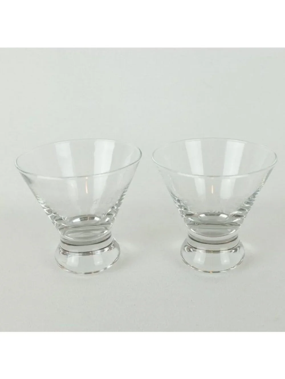 Gentleman Jack Daniels Set of 2 Clear Etched Stemless Cocktail Glasses